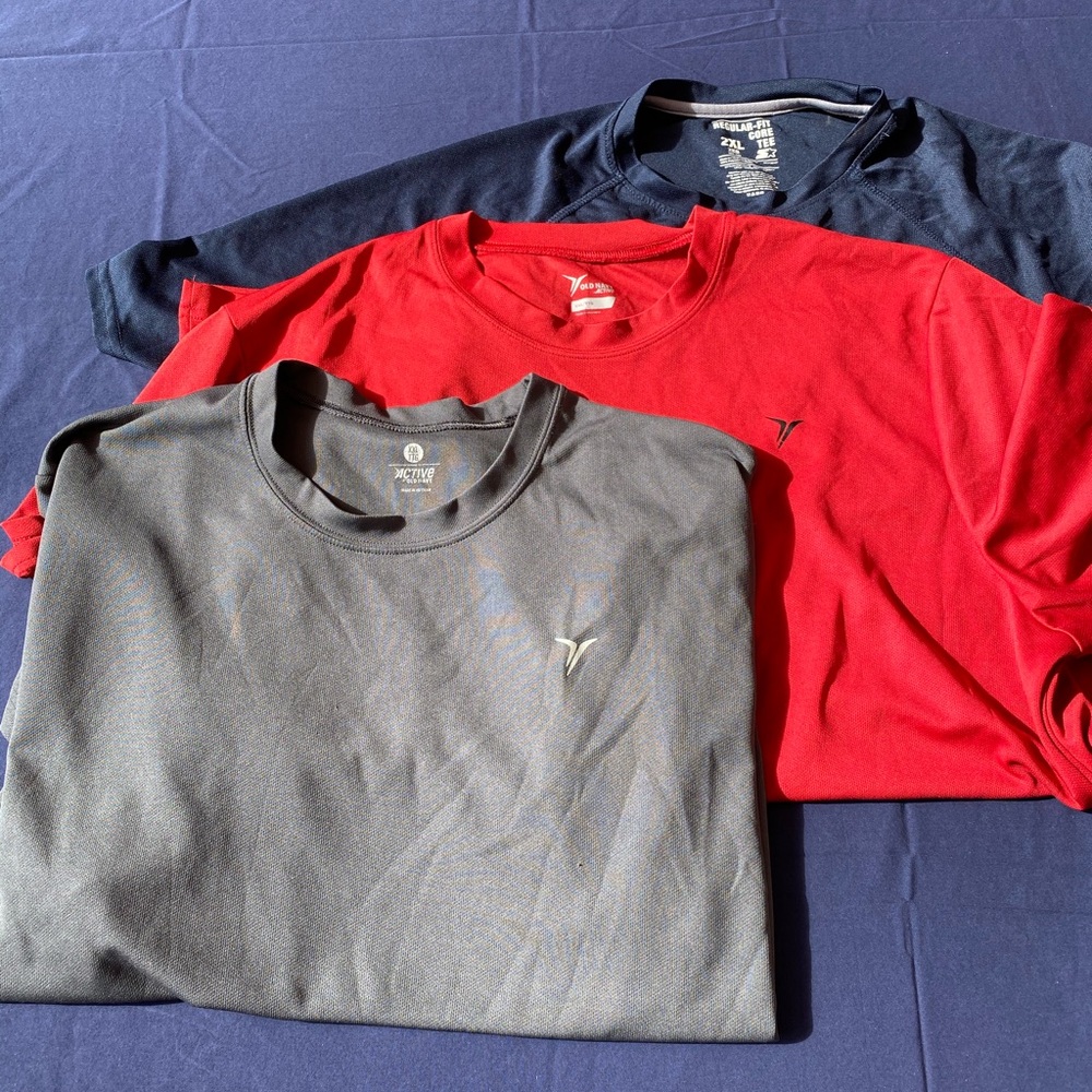 3 xxl workout shirts dry fit